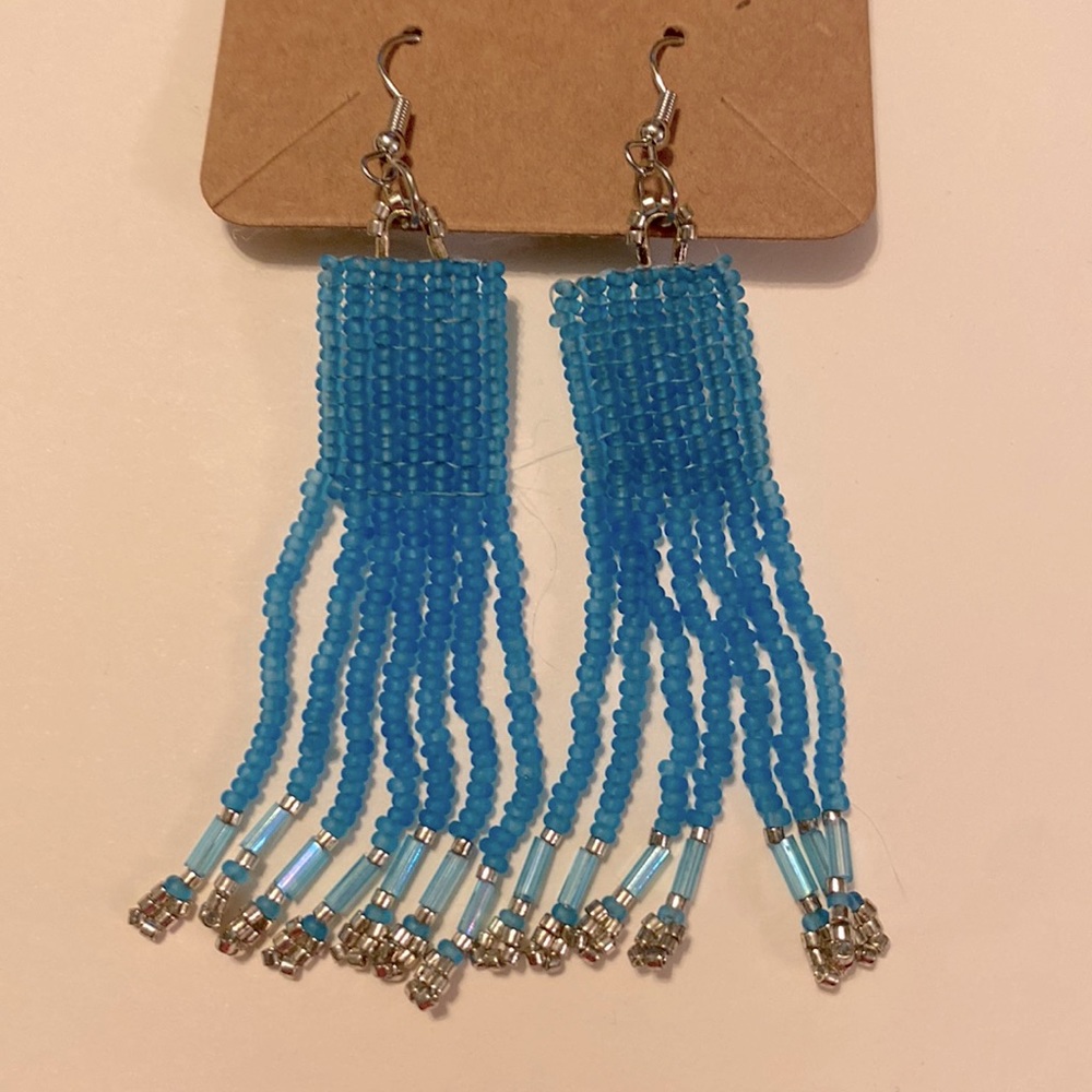 Earrings, Hand Beaded